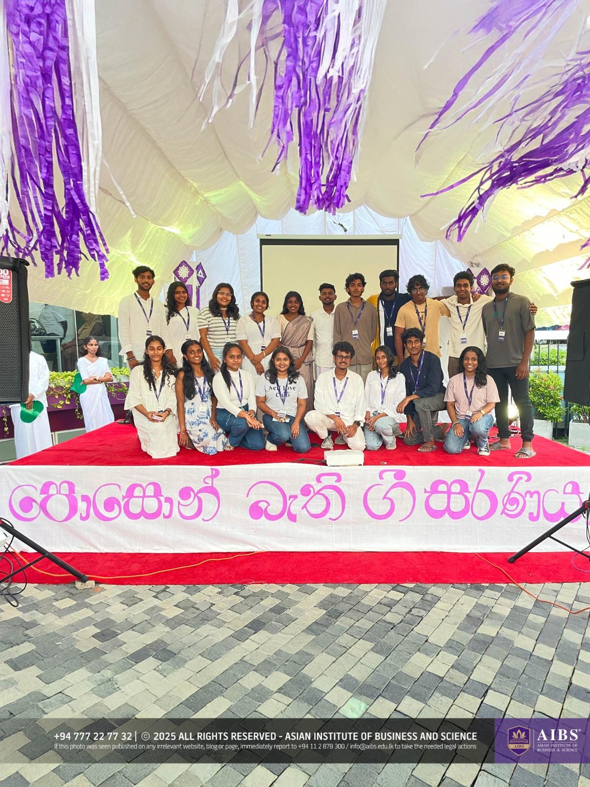 A Night of Light and Giving: Poson Celebrations at AIBS